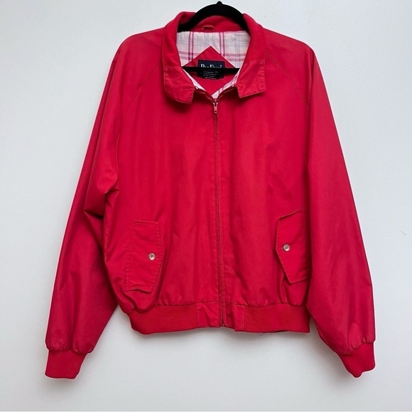 Par Four Red Bomber Men’s Vintage Full Zip Golf Jacket XL - Picture 1 of 14